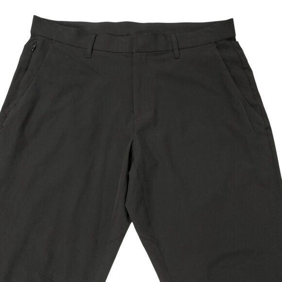 Fabletics Pants Mens Large Black The Only Pant Tapered Flat Front Athletic Comfy - Picture 2 of 11